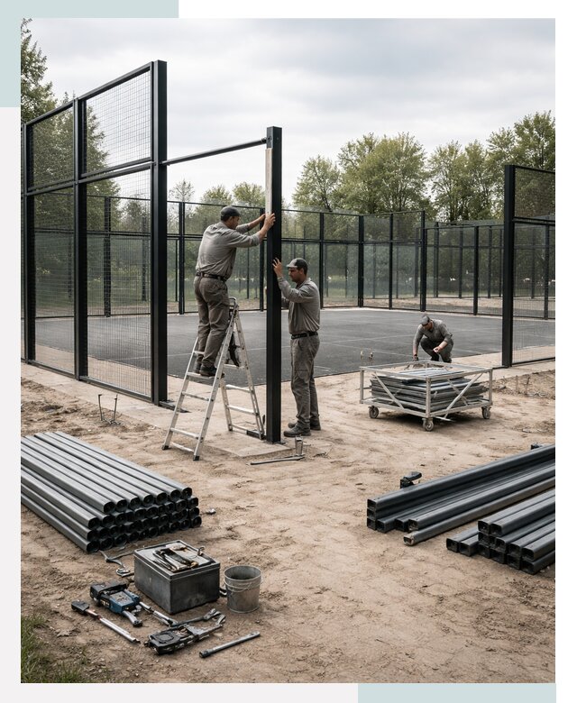 Строительство падел-кортов в Наро-Фоминске под ключ от 768375 р. | СтальСтрой